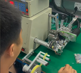 High frequency transformer stranded wire multi-strand CNC automatic winding casing machine on-site operation video